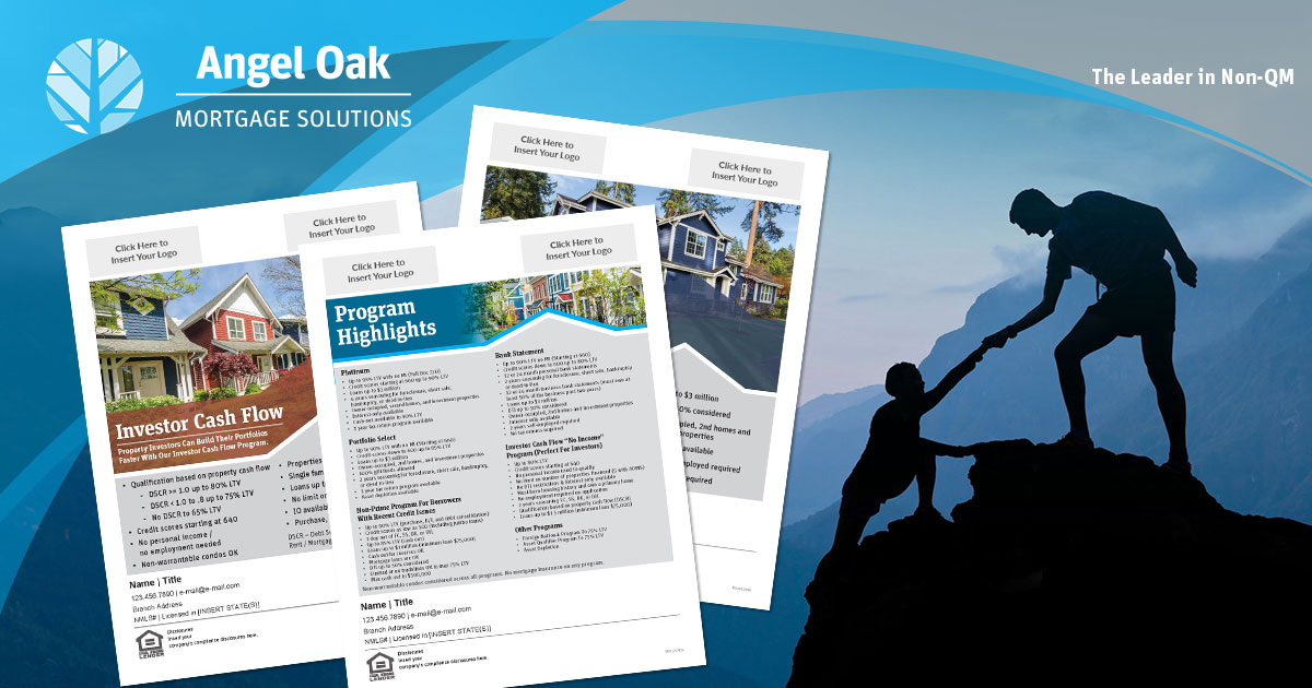 Use Our Marketing Flyers And Services And Save Time Angel Oak Mortgage Solutions